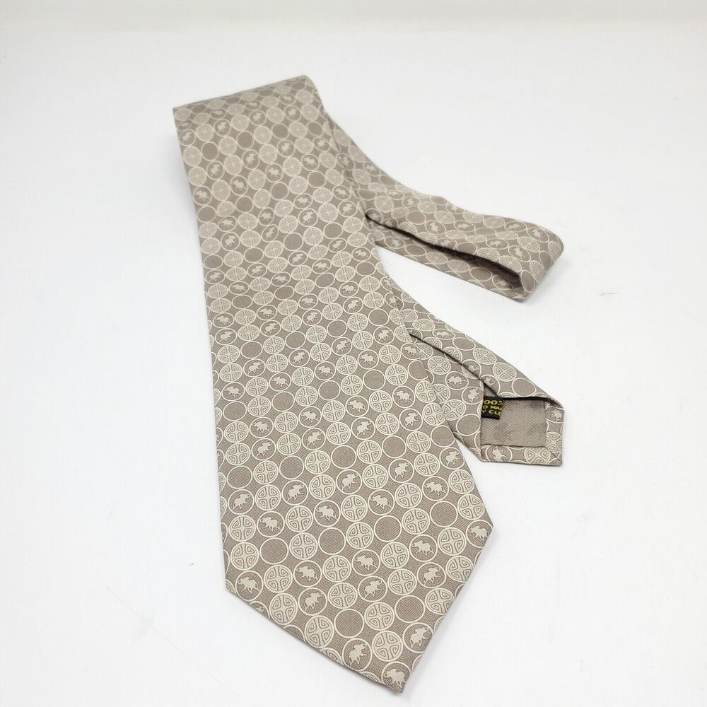 Hunting World 100% Silk Necktie With Elephant Print 3.5" x 56"